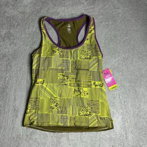 Zumba NWT Tank Top Workout Size XL Green Purple Active Wear Women's Gym Athletic